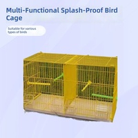 Nouveau modèle de cage à oiseaux en fer avec cloisons pour oiseaux ornementaux, anti-éclaboussures, multicouches, quatre coupelles, cage d'élevage