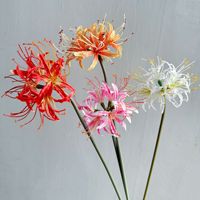 KYHY Seiden-Kunstblumen Spinnenlilien Regen-und-Wind-Lilien Rote Lilien-3D-Druck Heimdekoration Hochzeitsfotografie