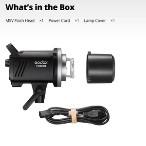 Flash de studio photo <span class=keywords><strong>Godox</strong></span> MS200V <span class=keywords><strong>200W</strong></span> 2.4G avec récepteur sans fil intégré, monture Bowens, léger et en métal - Product Image 3