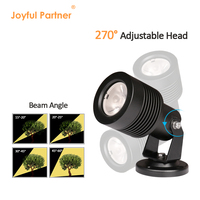Éclairage au sol extérieur IP65 6W 10W 14W Noir Carré Angle réglable vers le haut et vers le bas Spot de jardin Lumière LED à piquet