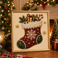 Perles de Noël pour Kit d'Art DIY, Perles à Créer, Kit d'Artisanat pour Adultes Débutants, Décoration Murale, Cadeau de Fête, Boîte Mystère