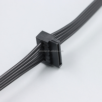 Cable de Alimentación de 6 Pines a 4 SATA de 800 mm, 18 AWG, Cobre Estañado, Cable de Crimpado IDC para Fuente de Alimentación Modular Corsair RMX, Extensión para SSD/HDD