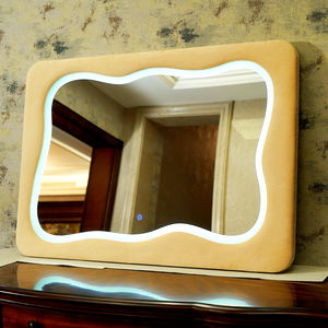 <span class=keywords><strong>Ecoliving</strong></span> Espejo de Pared de Bronce/Metal Personalizado, Moderno y de Lujo, 30x120cm, Diseño Ondulado Hecho a Mano, Espejos Decorativos de Arco Irregular - Product Image 2