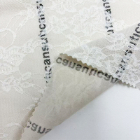 Nouvelle collection été : Tissu en dentelle tricoté en polyester avec lettres imprimées pour vêtements et t-shirts