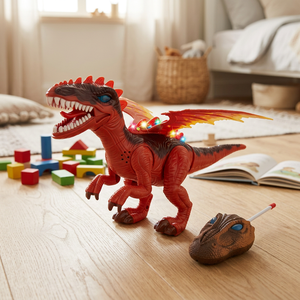 Vente en gros de dinosaures jouets radiocommandés en plastique avec lumière et son - Product Image 4