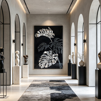 Cristal Film Strass Incrusté Peinture 3D abstraite cygne blanc animal encadré art mural luxe décoration maison