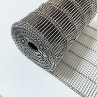 Bande transporteuse en treillis métallique SS304 pour chocolat, structure ouverte pour un refroidissement uniforme, surface antiadhésive facile à nettoyer pour lignes d'enrobage