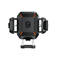 Support de téléphone pour moto KWG-M33-C1, verrouillage en un clic, rotation à 360°, base antivol CNC, sans obstruction de la caméra, antichoc