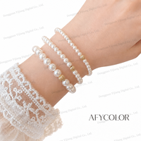 Bracelet élastique en argent sterling S925 avec perles de melon pour femme, vente en gros, OEM, minimaliste, stock en vrac, fournisseur personnalisé