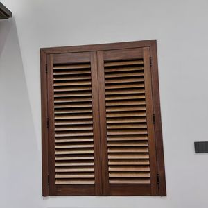 Porte de cuisine à volets de style antique, porte en <span class=keywords><strong>bois</strong></span> massif à lattes, porte coulissante à lattes pour armoire - Product Image 1