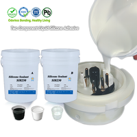 Adhésif thermique en caoutchouc de silicone Ab a B Colle Composés de potting Coulée Scellant pour le potting de produits électroniques