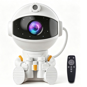Proyector LED de Galaxia Astronauta, Moderna Lámpara Nocturna Verde con Estrellas para <span class=keywords><strong>Dormitorio</strong></span> Infantil, Lámpara de <span class=keywords><strong>Techo</strong></span> USB Colorida con Control Remoto - Product Image 1