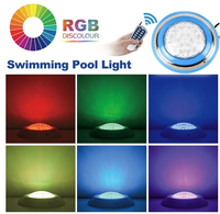 Luz LED para piscina subacuática 9W 12V 3000K Superficie de acero inoxidable/Montado en la pared Impermeable IP68