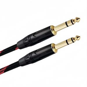 Cable de audio de 6.3mm TRS macho a macho, trenzado con nailon blindado, para guitarra, bajo, teclado, audio y video. - Product Image 2