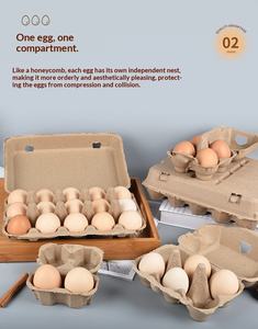 Compostable Eco Friendly Molded Pulp Egg <b>Tray</b> Biodegradable <b>Paper</b> Egg Packaging Solution for Farm Market and Retail Use - Product Image 2