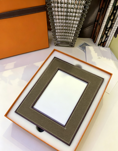 Luxury Grained Leather Photo <b>Frame</b> <b>10x8</b> Inch Multi Color Options Premium Stitched Border Desk Decor - Product Image 5
