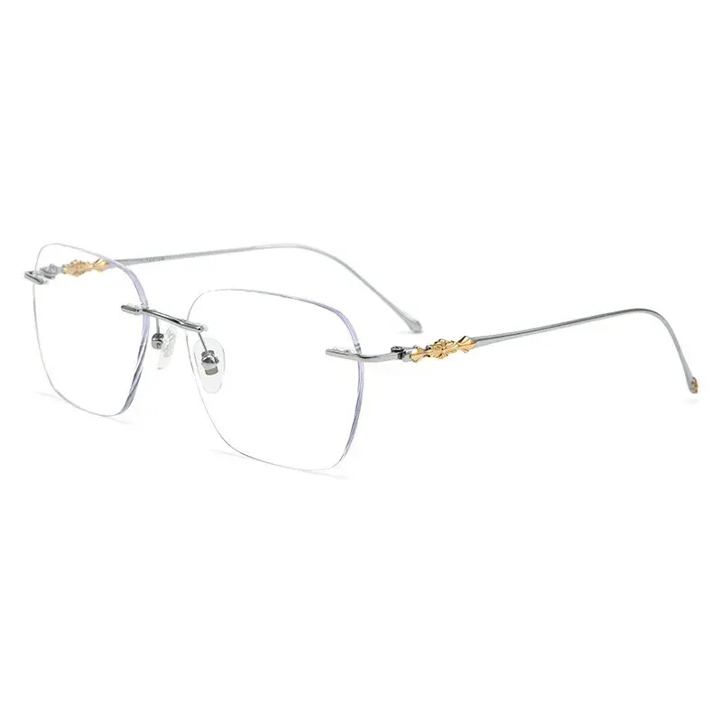 GWTNN OEM Frame Kacamata Titanium Glasses Men Vintage Frameless Glasses Titanium