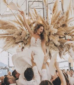 E-3107 Decorazione di Cerimonia Nuziale Del Fiore Conservato Naturale Pieno Pampas Erba - Product Image 6