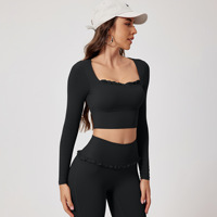 Kledingset met eigen logo, Y2K-mode, luxe, sneldrogend, elastisch kant, tops, broeken, yogasets, loungewear, zacht, 2-delig, dames