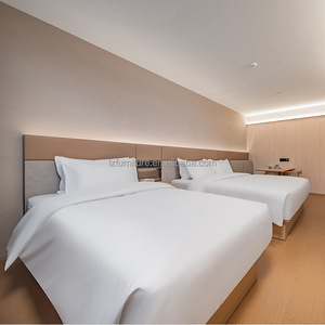 Cama de Madera Sólida de Lujo, Tamaño King, Diseño para Hoteles de Negocios, con Cabecera, para Proyectos de Mobiliario de Hoteles, Base para Colchón Comercial - Product Image 2