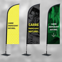Drapeau de plage et mât avec base en croix, impression graphique personnalisée, bannière publicitaire promotionnelle