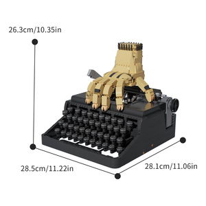 Nuovo MOC Wednesday Adams stile gotico grottesco retrò stampante giocattolo di costruzione per la costruzione di blocchi di ornamento - Product Image 6