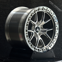 VS5RS Jantes forgées 2 pièces Beadlock argent poli, 18 9 20 21 pouces, à déport profond, légères, 5 branches en Y, 5x114.3 5X130 pour G87 M4