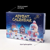 Calendario de Adviento Navideño de 24 Días al por Mayor, Caja Misteriosa con Especímenes de Cristales Minerales Naturales, Juguete Educativo STEM, Regalo para Niños