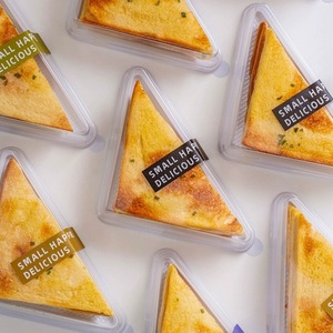 Wholesale Disposable Transparent Triangle Mousse <strong>Dessert</strong> Cake <strong>Tray</strong> <strong>Plastic</strong> Packaging Boxes for Cake Slice Sandwiches Food - Product Image 4
