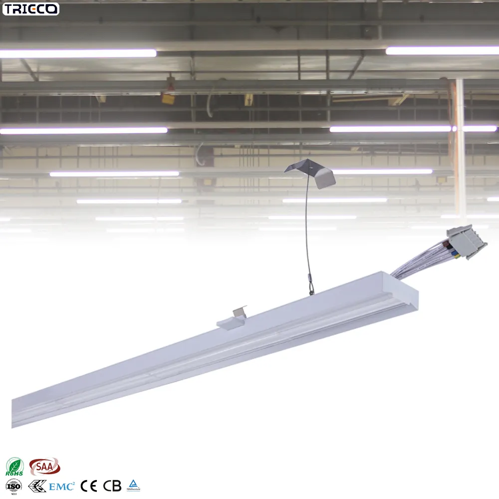 EU standard di Ricambio T8 T5 veloce installazione lineare trunking sistema di luci di striscia del led