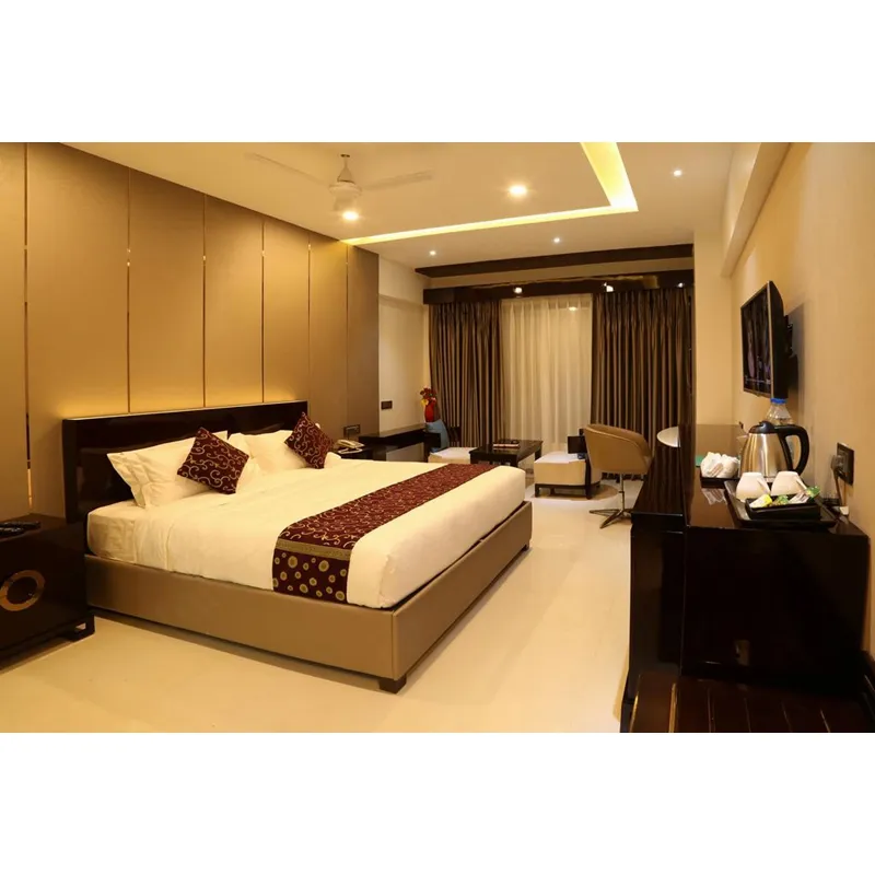2021 Modern tatil Inn otel yatak odası mobilyası ahşap otel mobilyaları