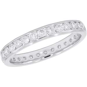 Keeva Jewels 1.00Ct F-G /vs Lab ชุดเพชรสำหรับผู้หญิงขนาด7ช่องทองขาวขนาด18K สี3.7มม. - Product Image 5