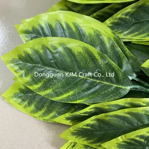 Factory Wholesale Faux Mango Leaf Artificial Silk Green Mango Leaves Branch Artificial Plant Mango Tree Leaf