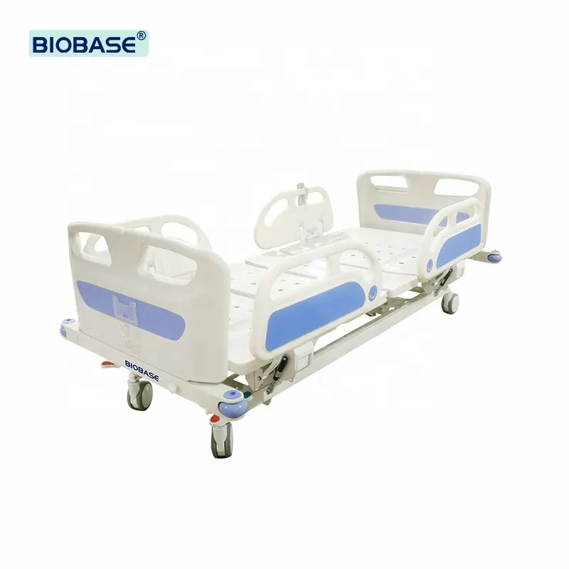 Cama de hospital elétrica multifuncional branca Biobase para UTI, preço de camas de hospital, controle manual ajustável médico para hospital