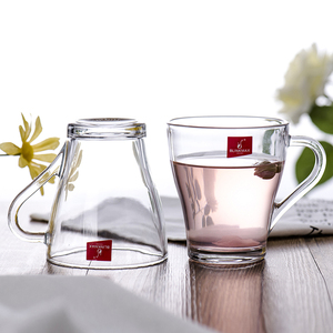 Classic <strong>Latte</strong> Cappuccino Mug with Simple Style with Handle <strong>Glass</strong> - Product Image 6