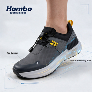 Sneakers Funzionali da Uomo per Outdoor, Tomaia in Mesh, Protezione Punta, Suola Ammortizzante, Lacci a Chiusura Rapida, Facili da Indossare, Scarpe Casual da Trekking - Product Image 3