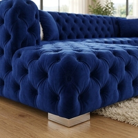 Canapé d'angle inclinable en L de luxe moderne, haute qualité, en tissu velours capitonné, avec fonction de relaxation électrique, super confortable, pour centres commerciaux et hôtels