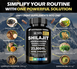 Supplément organique de <span class=keywords><strong>Shilajit</strong></span> de l'Himalaya Résine Minéraux Extrait d'Acide Fulvique Capsule de <span class=keywords><strong>Shilajit</strong></span> pour Hommes Femmes Énergie de Soutien Immunitaire - Product Image 2