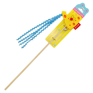 Kita Fish Cheese Popcorn Sushi Long Flowing Wood Cat Teasing Stick with Bell Bite-resistant Pet Toy for Cats - Product Image 5