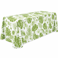 Nappe de table rectangulaire sans couture de 120 pouces à motif floral personnalisé pour la vente en gros, idéale pour les mariages, événements et locations de fêtes