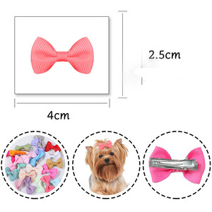 Maltese Top <b>Hair</b> Accessory Solid Color 4cm Mini <b>Bow</b> <b>hair</b> Clip Pet <b>Hair</b> Clip for Long Haired <b>Dogs</b> - Product Image 3