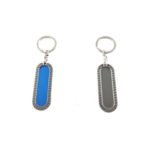 Portachiavi in Metallo con Logo Personalizzato, Motivo a Chiave Greca, Smaltato, Lungo e Ovale, in Lega di Zinco Vintage, Portachiavi per Auto, Regalo Promozionale - Product Image 4