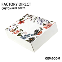 Boîtes d'expédition florales auto-érectables en carton ondulé avec logo personnalisé, fermeture magnétique, écologiques, en carton cuivré pour emballage de bougies