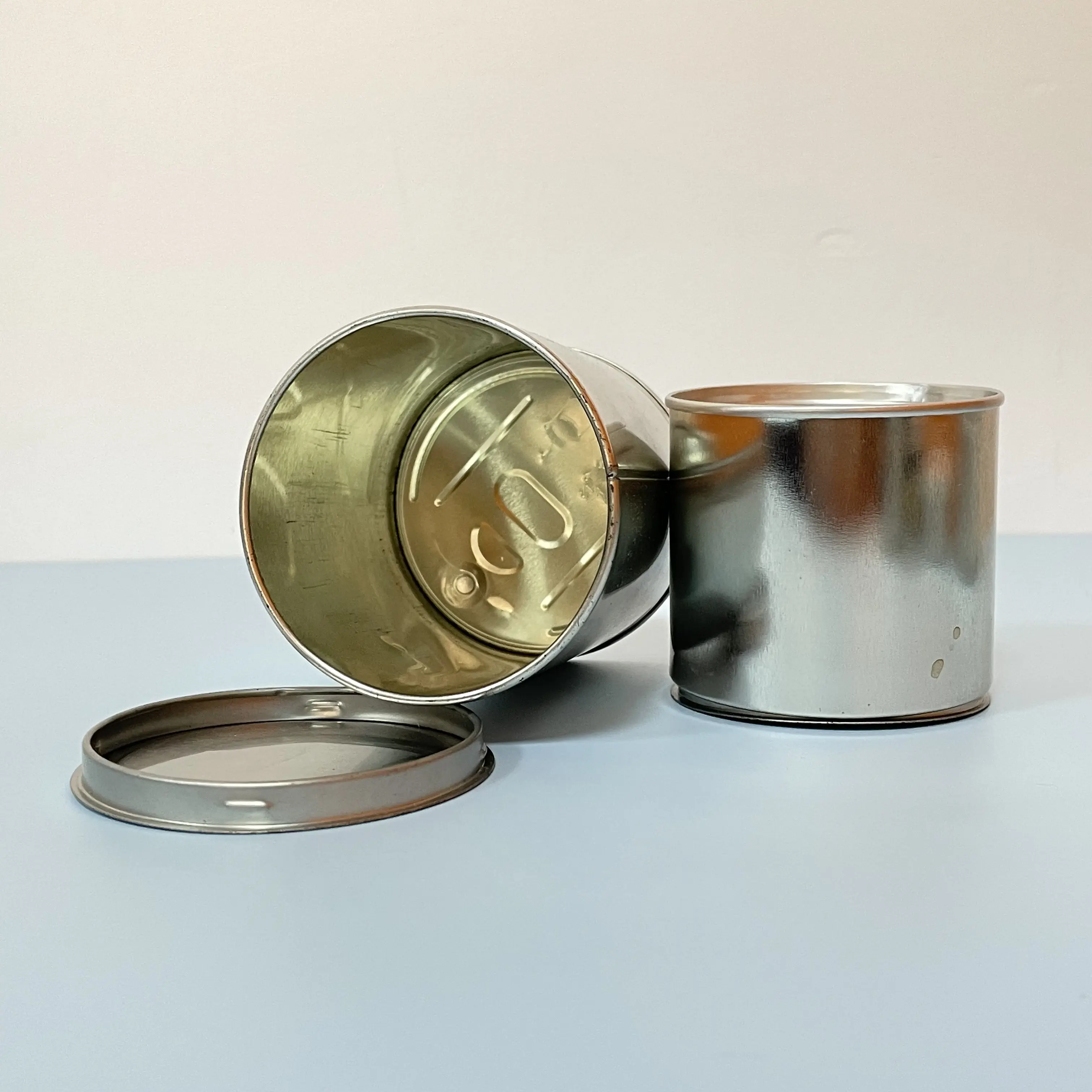 Custom Printed Empty Round Metal Container Jar Candle Tin Cans With Lid