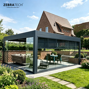 Gazebo Exterior de Aluminio Impermeable y Resistente al Viento con LED y Certificación CE, Fácil de Montar para Jardín, Patio Trasero, Pabellón PL01 PL - Product Image 1