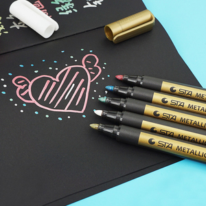 STA Bán Buôn Sản Phẩm 8151 Kim Loại Màu Bút Đánh Dấu Cho Vẽ Bằng Văn Bản Kim Loại Phác Thảo Đánh Dấu - Product Image 4