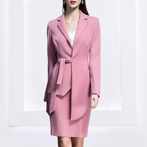 Neues Produkt Damen Rosa Formeller <span class=keywords><strong>Blazer</strong></span> Anzug 3-teiliger Anzug für Frauen - Product Image 6