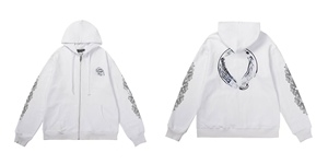 Sweat-shirt à capuche décontracté en molleton <span class=keywords><strong>100</strong></span> % coton, imprimé numérique, anti-boulochage, coupe ample, collection Hiver 2026 - Product Image 4