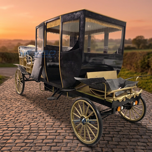 Calèche royale électrique de luxe noire à quatre roues pour transport spécial et tourisme - Product Image 1