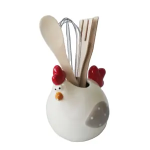 Easter decoration Kitchen Accessories animal Novelty chicken shape Ceramic tool Utensil Holder 2021